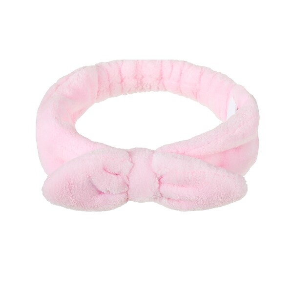 Vincha bow maquillaje rosa