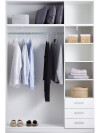 Armario FANDRUP 145x176 3 puertas 3 cajones bl Armario FANDRUP 145x176 3 puertas 3 cajones bl