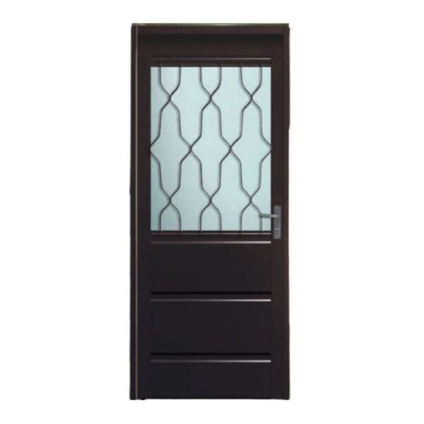 PUERTA DE CHAPA DOBLE CON POSTIGO FIJO CON REJA - IZQUIERDA PUERTA DE CHAPA DOBLE CON POSTIGO FIJO CON REJA - IZQUIERDA