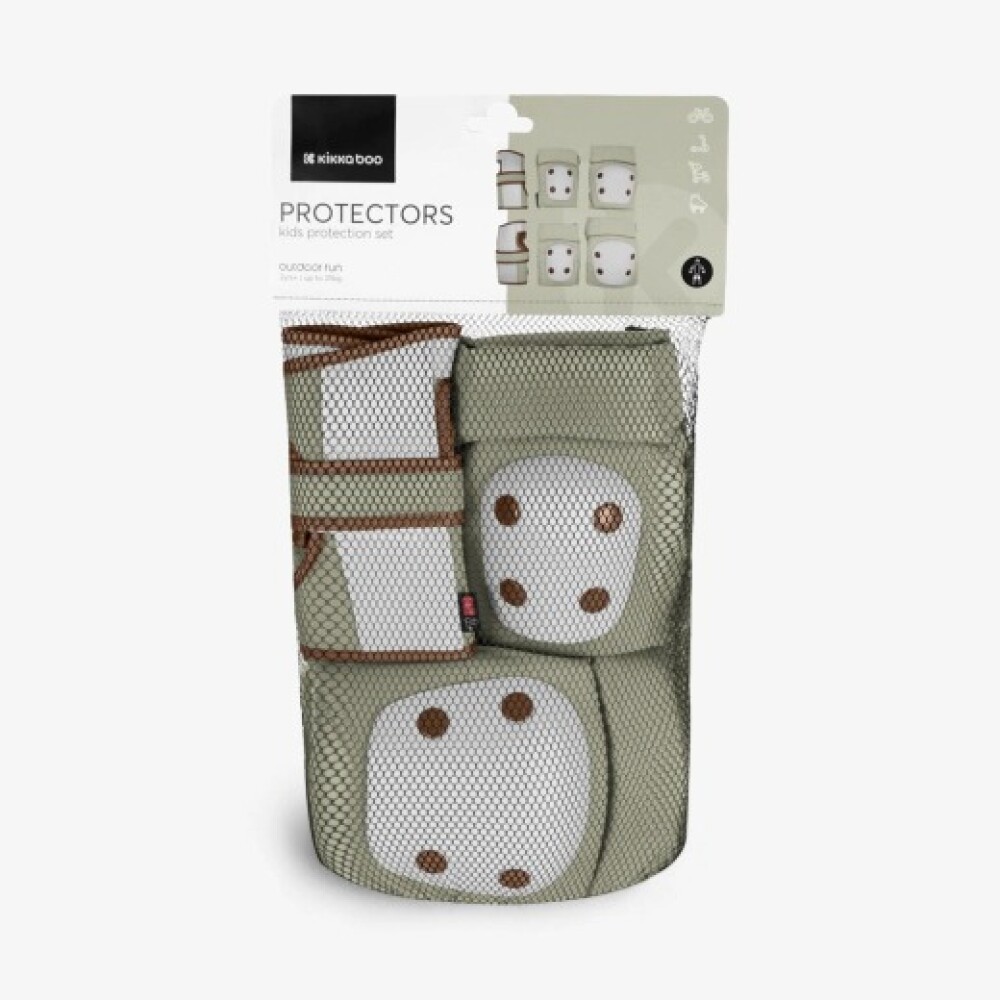 Set seguridad para rodillas y codos KIKKABOO green army