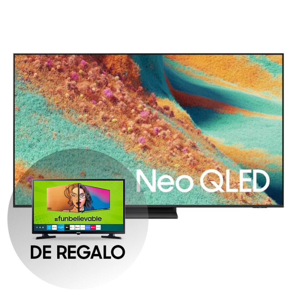 Smart TV Samsung 65" Neo QLED QN85F 4K Vision AI (2025) + Smart TV Samsung 32" HD ¡ De regalo! 