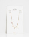 Collares Cortos Strass Collar Con Multi Charms De Cubic Zirconia - Dorado