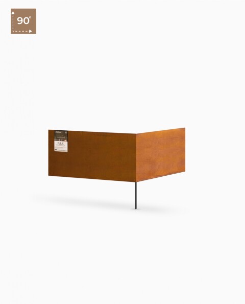 Fleje Separador 90° 30cm x 60cm x 60cm - Acero corten 2mm - 1 estaca