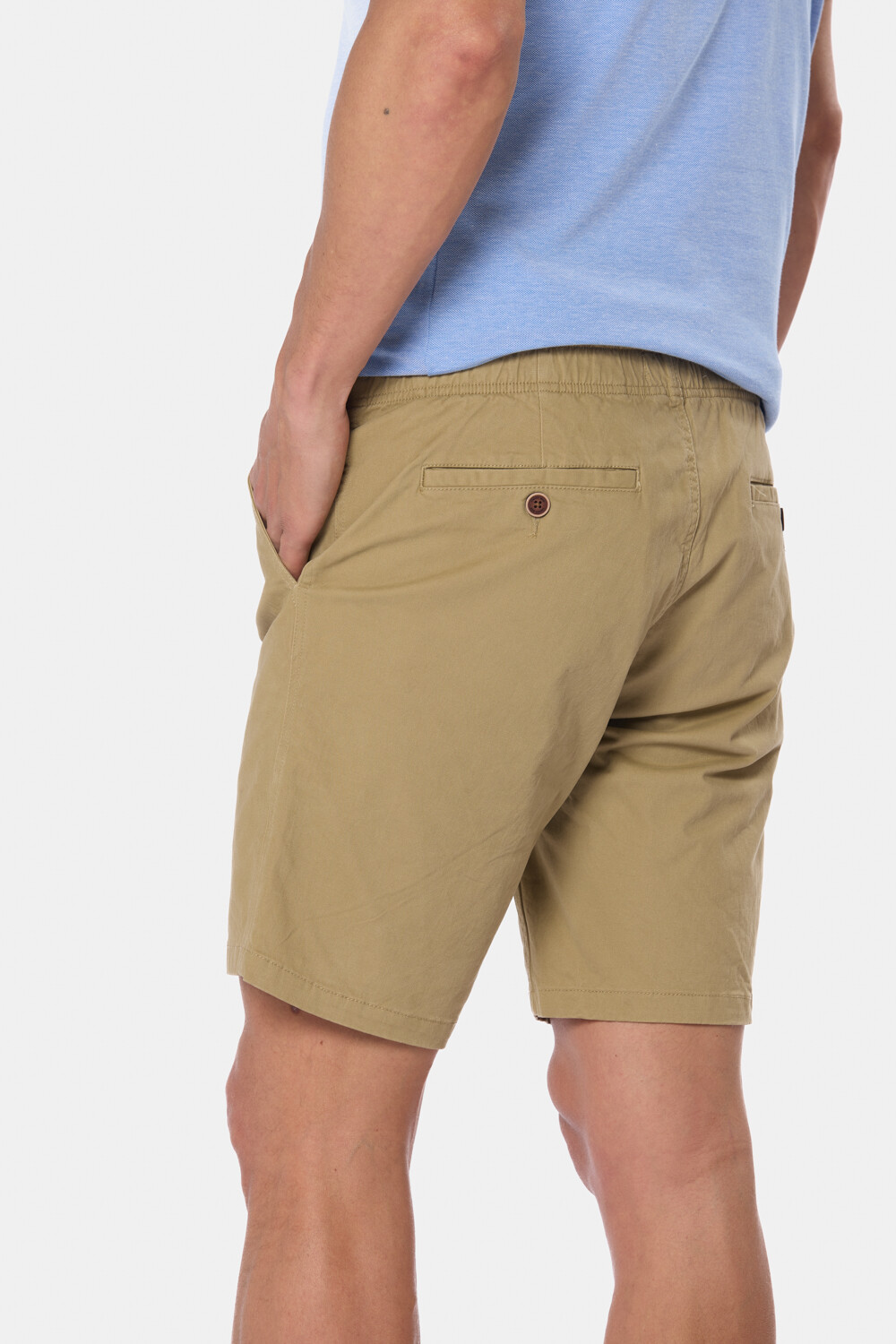 BERMUDA CON CINTURA ELASTIZADA Beige