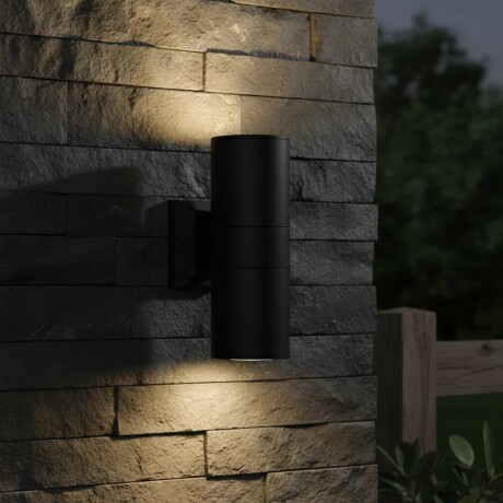 Lámpara Exterior Doble en Aluminio Lumax Modelo Stafford Negro