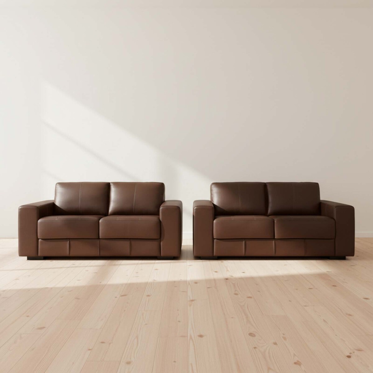 JUEGO - DE SILLONES CUERO TEXAS 3 + 2 CARAMELO 