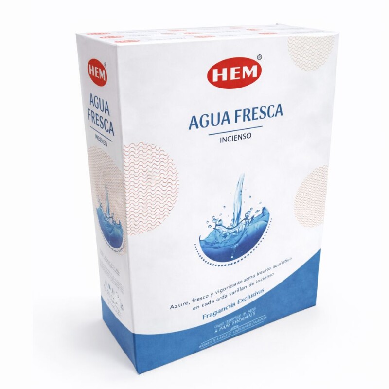 INCIENSO HEM PREMIUM 25 GR - CAJA X12 Agua Fresca