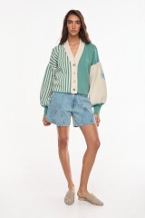 Cardigan Play Crudo/Verde