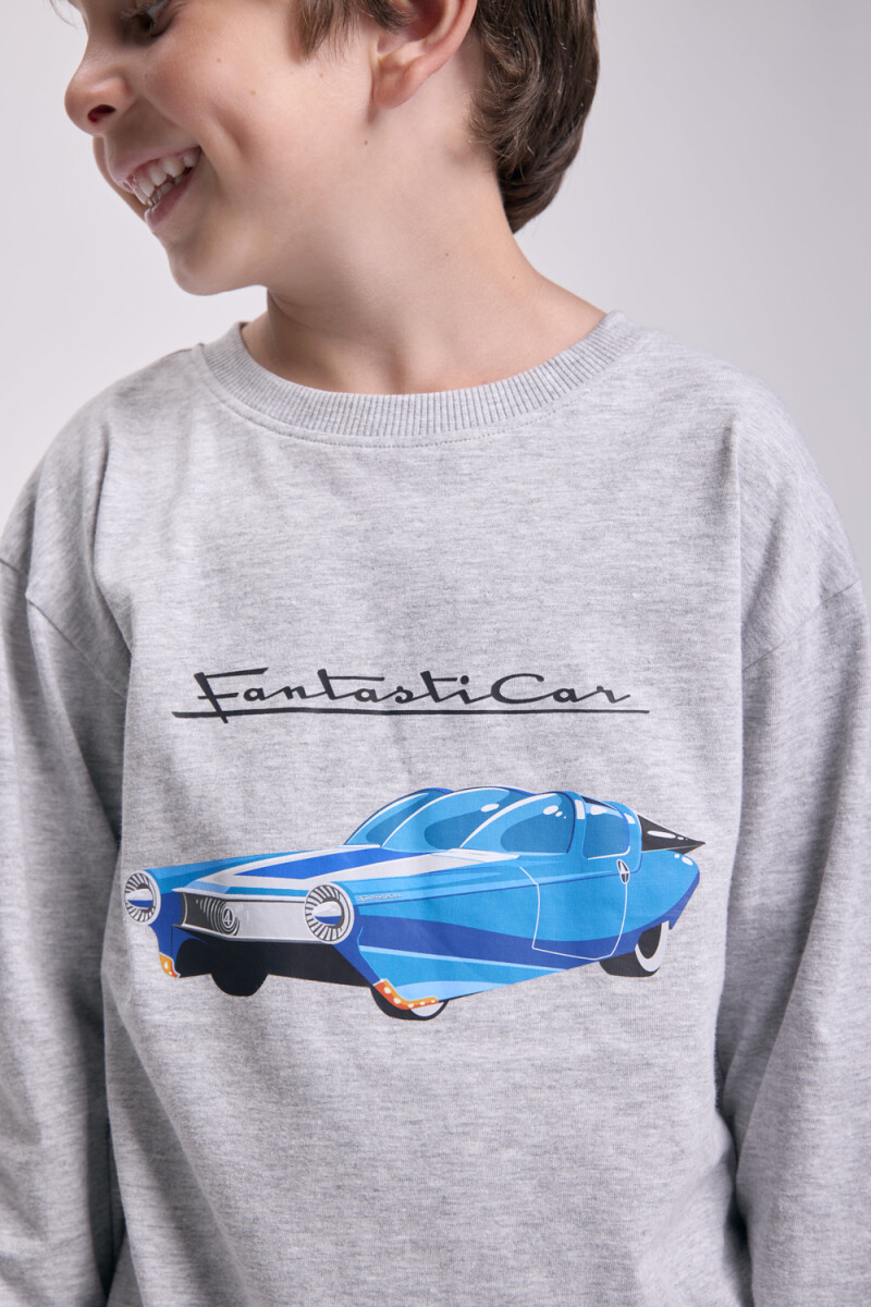 Remera estampada Fantastic Gris