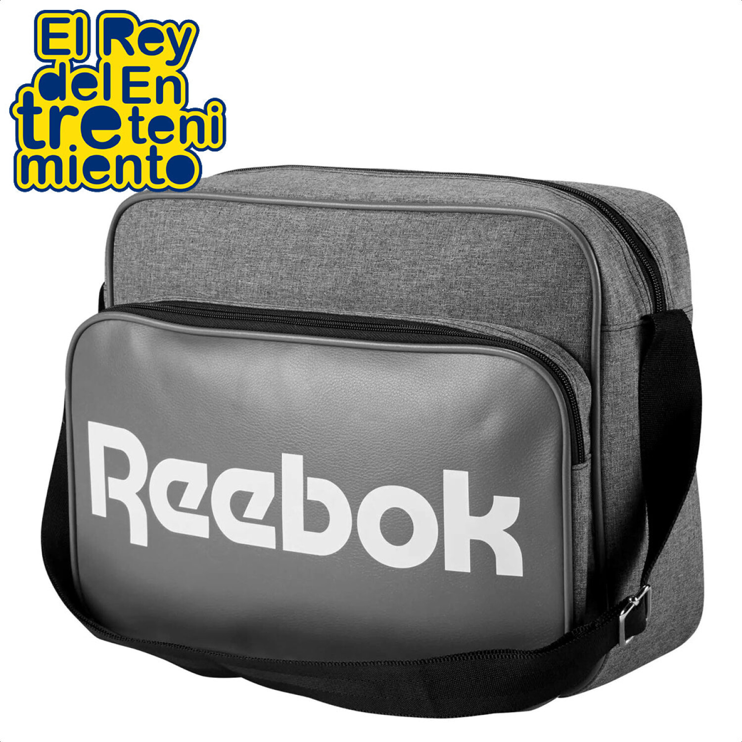 Bolso Reebok Morral Bandolera Royal Original Unisex Gris El Rey del entretenimiento