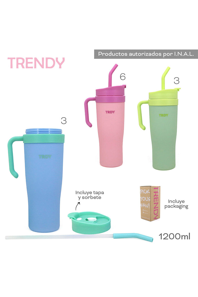 Vaso Térmico Trendy 1200ML Celeste