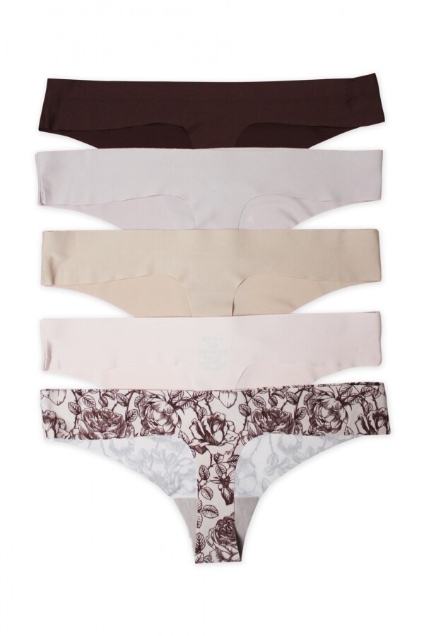 Panty Pack X 5 ROSA/MULTI