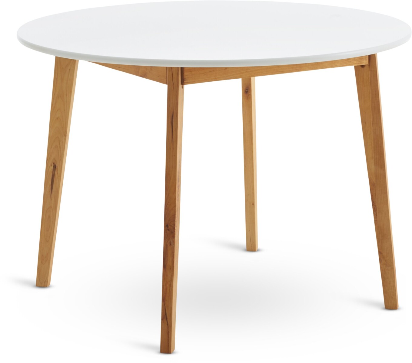 Mesa de comedor JEGIND Ø105 blanco/natural 