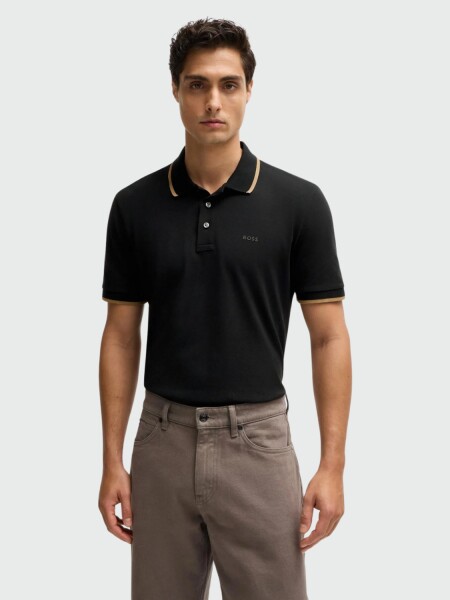 BOSS Black - Polo Parlay 190 Regular Fit Negro
