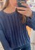 Sweater Mango Azul / Negro