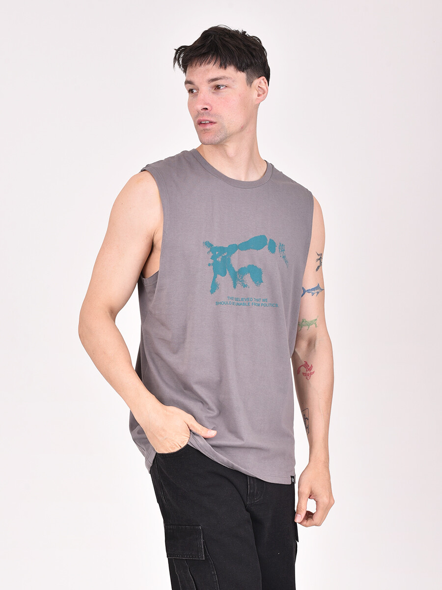 MUSCULOSA CALIFORNIA - GRIS OSCURO 
