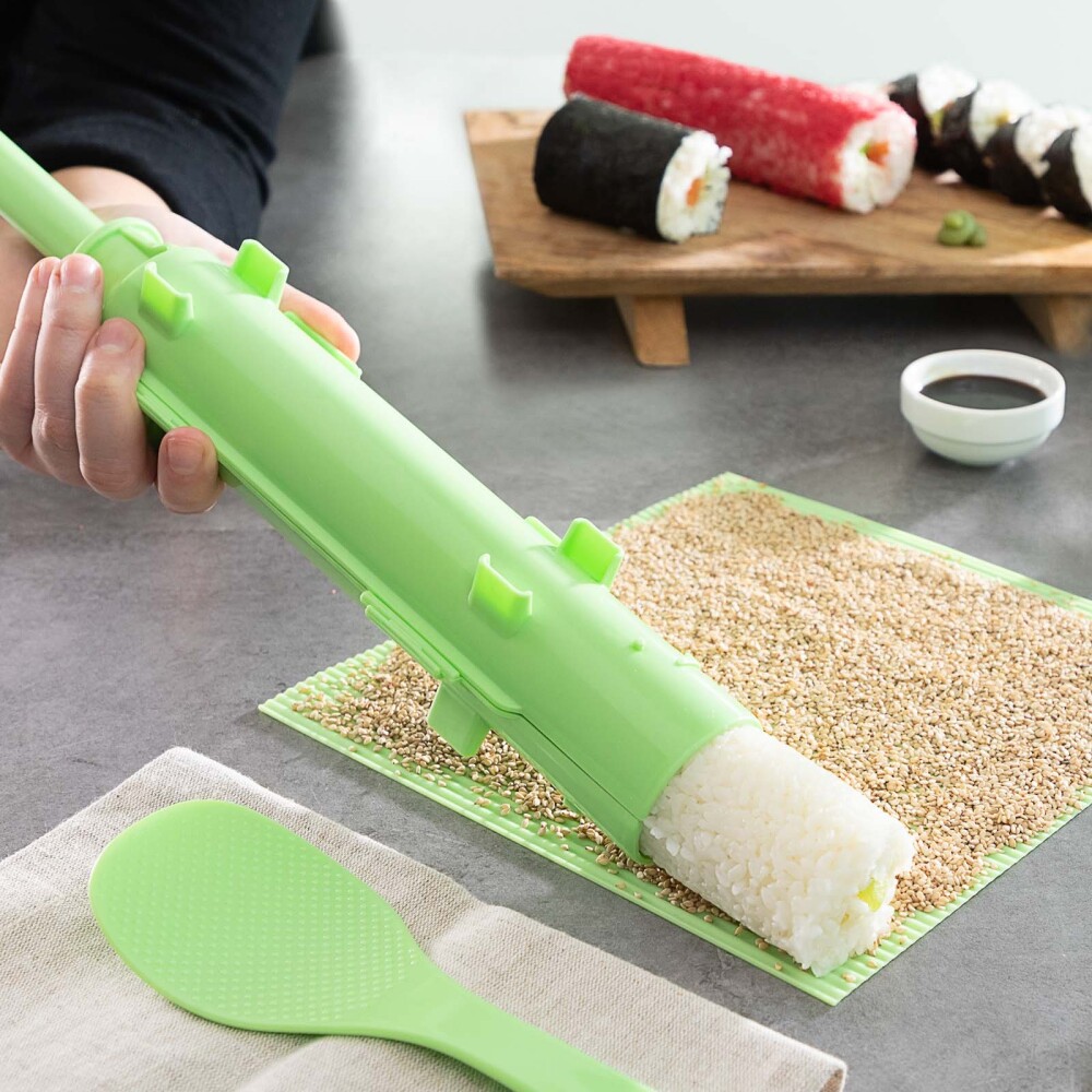 SET SUSHI POLIPROPILENO-Y-SILICONA VERDE V0103086