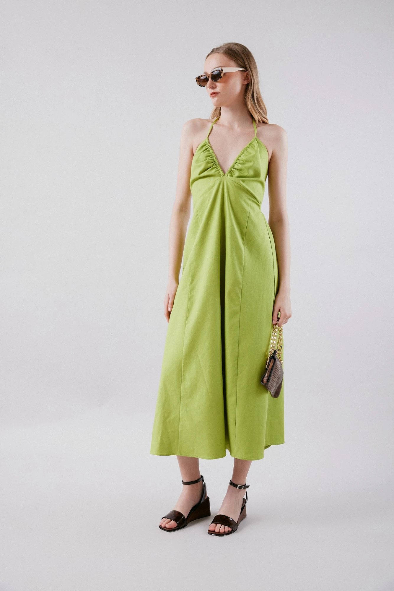 Vestido Gring verde s/m