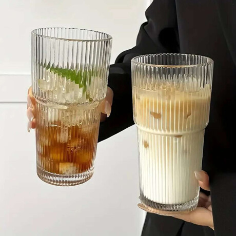 Set x 2 vaso acanalado con sorbito Sc