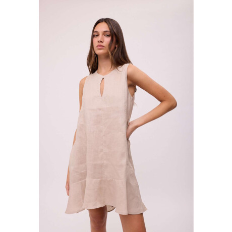 VESTIDO POLK Beige