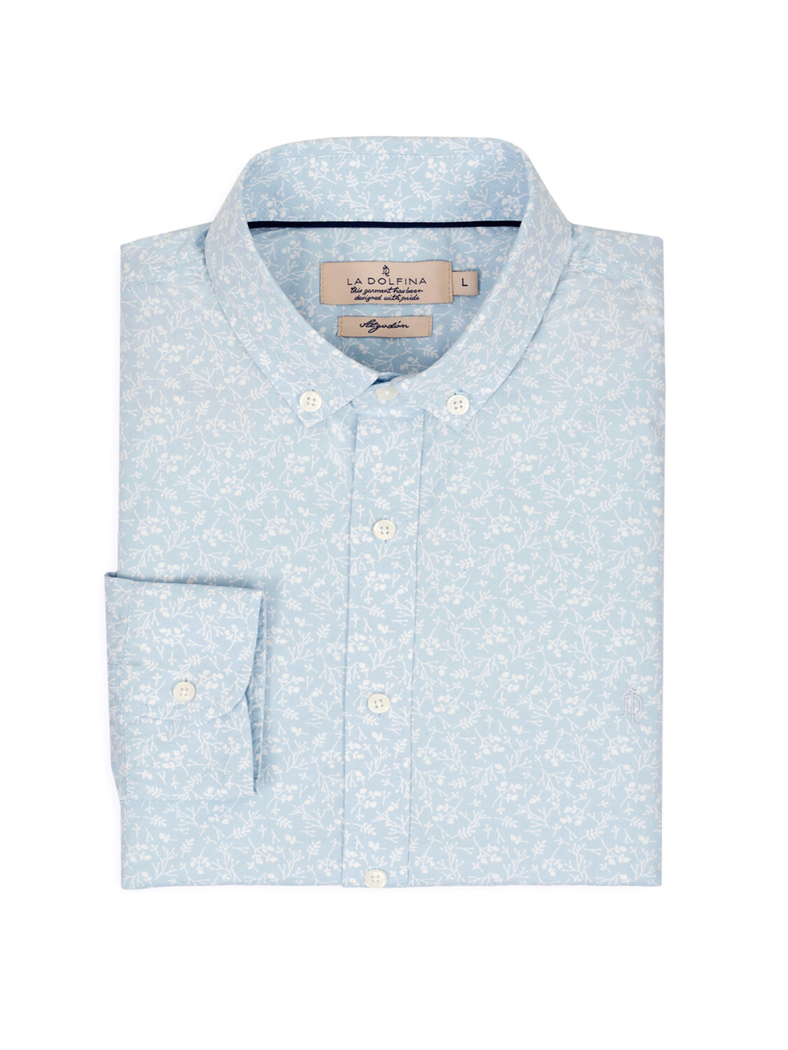 Camisa estampada celeste