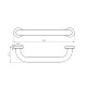 AGARRADERA BRONCE CROMO 28CM METAL CROMO ROMA BRONCE 000