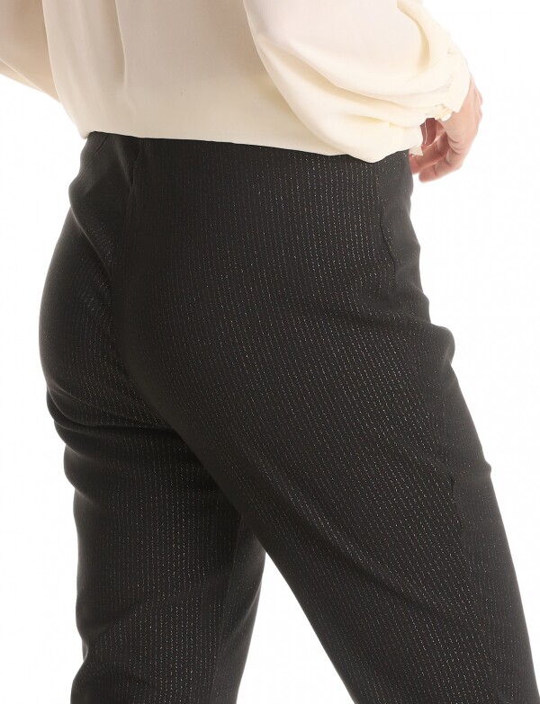 Pantalon Det Lurex NEGRO
