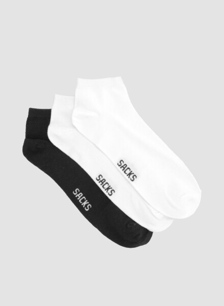 Pack x 3 medias cortas de algodón lisas Variante 38