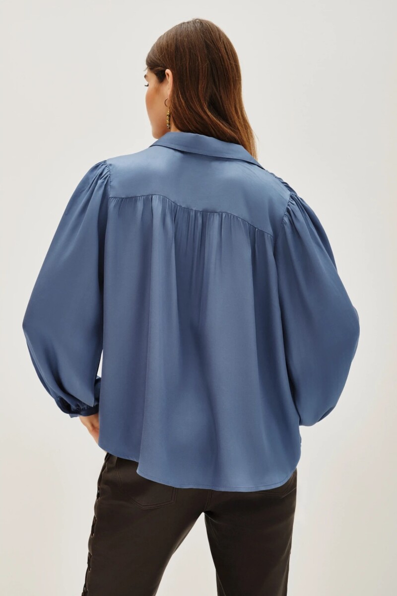 Camisa Lina Azul