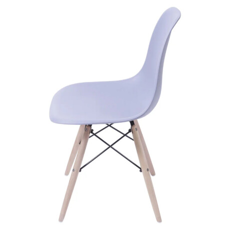 Kit X2 Silla Eames DKR Base En Madera Gris