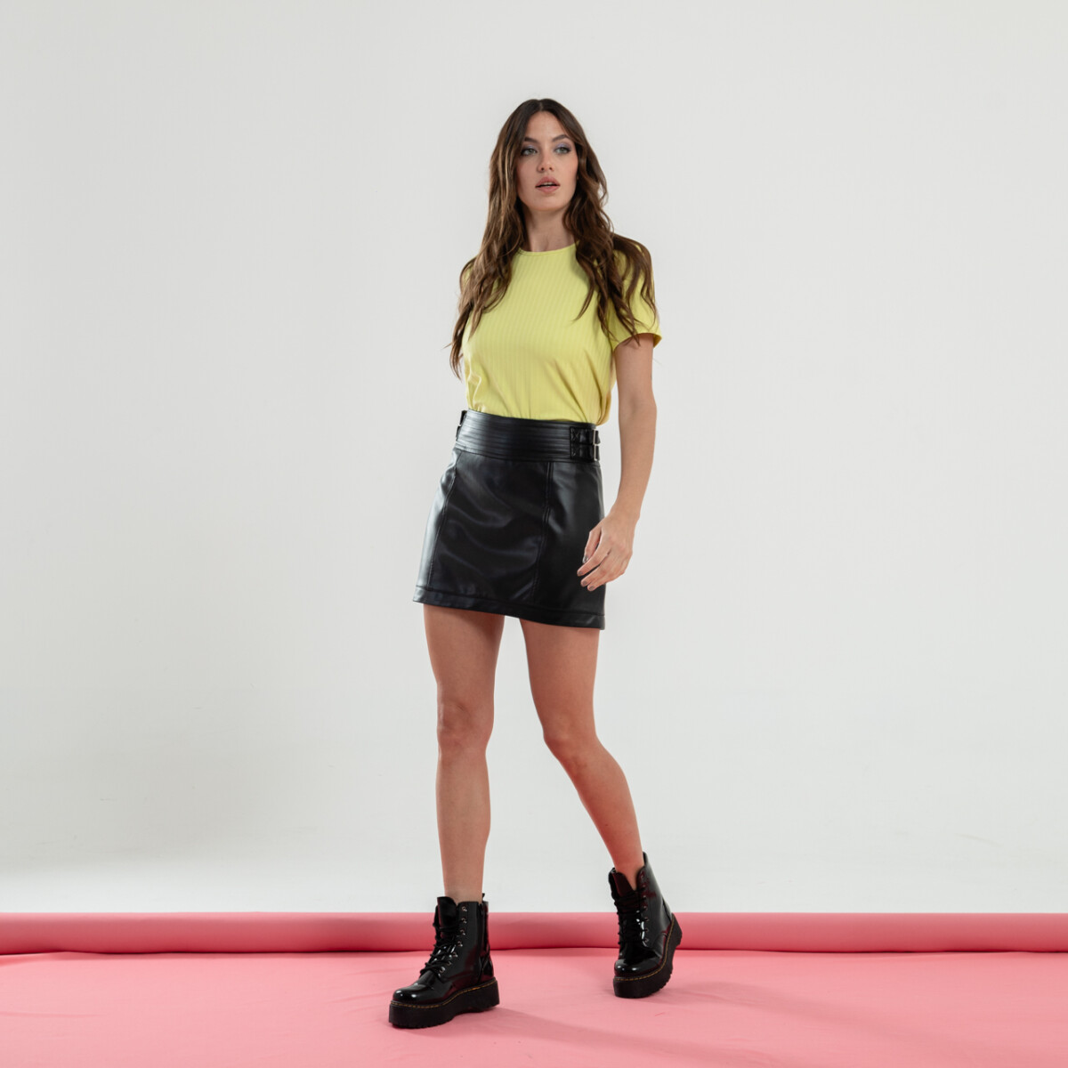 FALDA PU ALAIA 