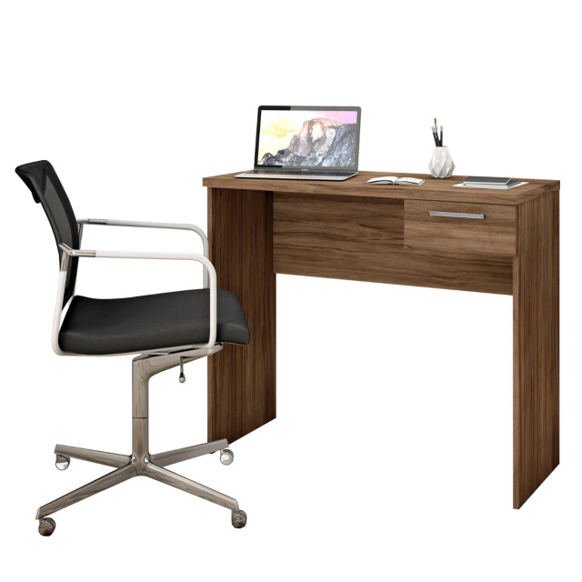 ESCRITORIO MESA PARA PC LAPTOP COMPUTADORA 1 CAJÓN COLOR MADERA