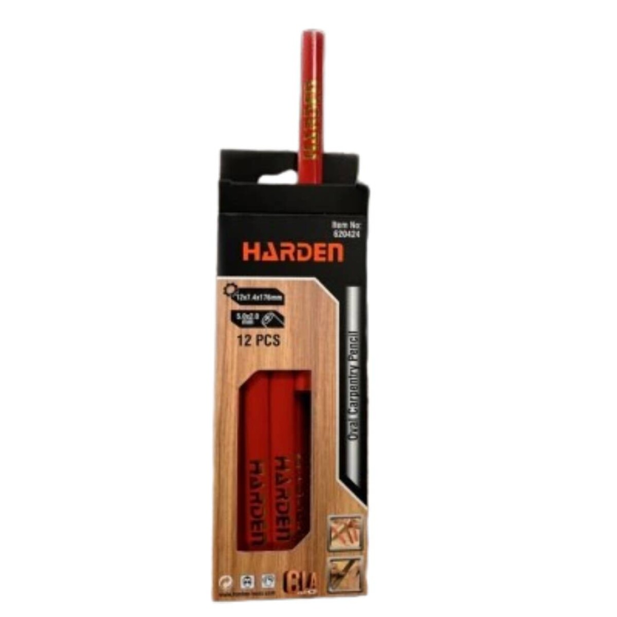 LAPIZCARPINTERO12X7.4X176MM12PZSHARDEN++ - N/a 