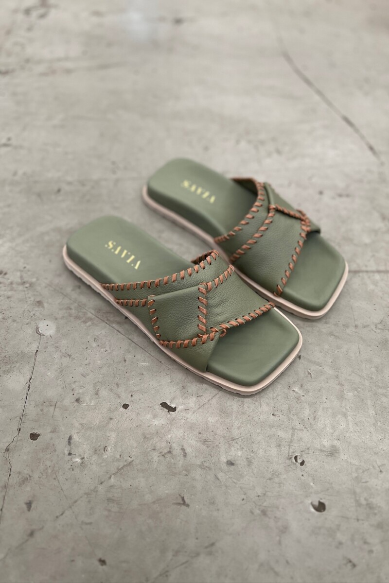 SANDALIA NEW AZALEA Verde Y Came