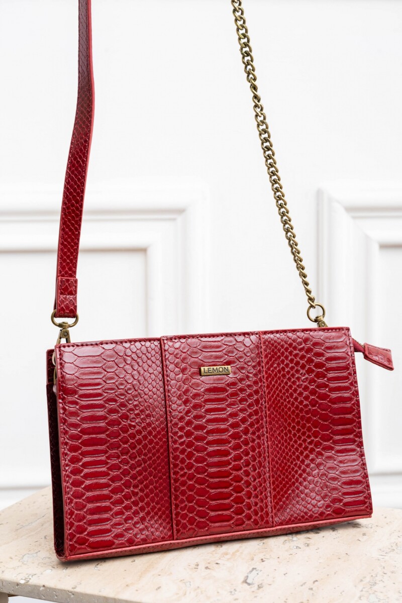 Cartera Snake Rojo