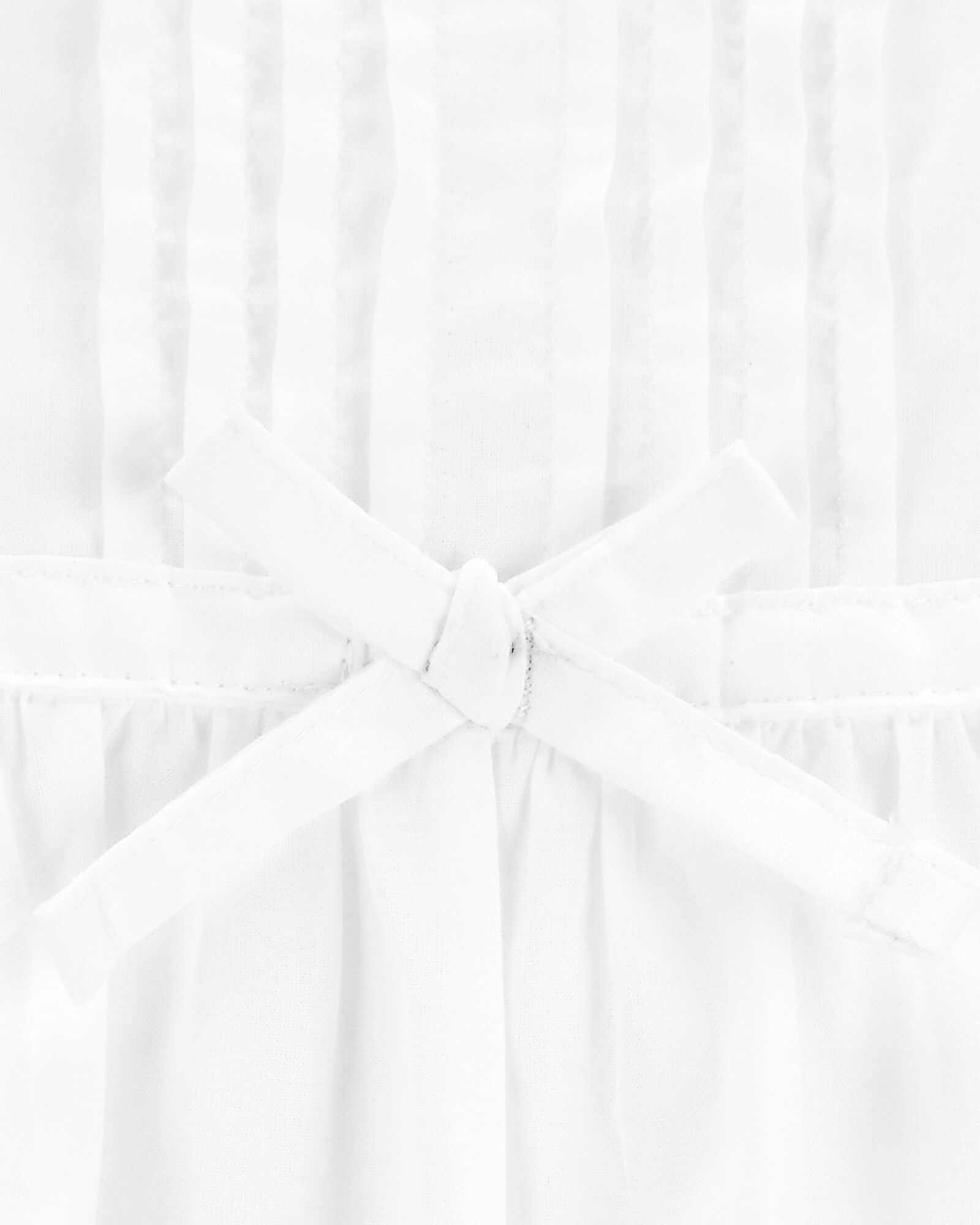 Vestido de algodón, con texturas y ojales, blanco Sin color
