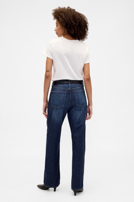 Jean Relaxed Straight Mujer Dark Wash