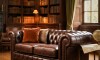 Sillón 100% Cuero - 2 Cuerpos - Chesterfield Caramelo