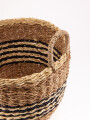 CANASTO RAYAS CON ASAS MARRON