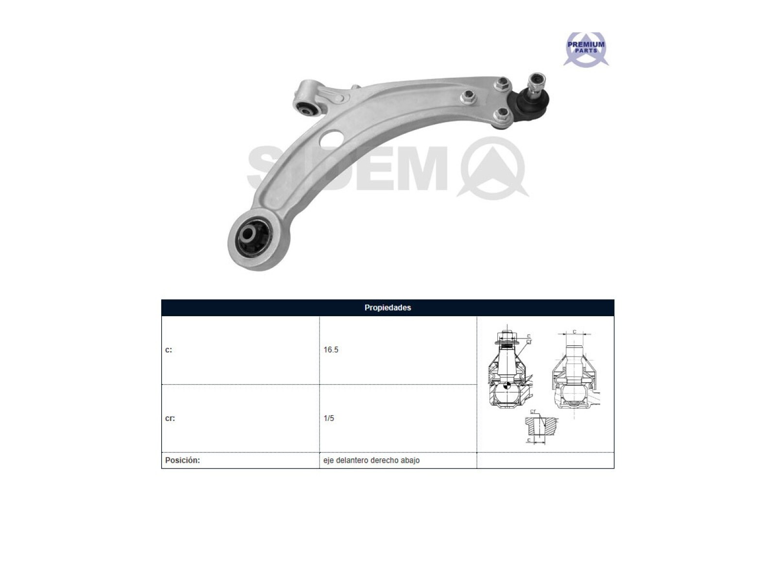 Parilla De Suspension Delantera Peug 308 14-25 Der 