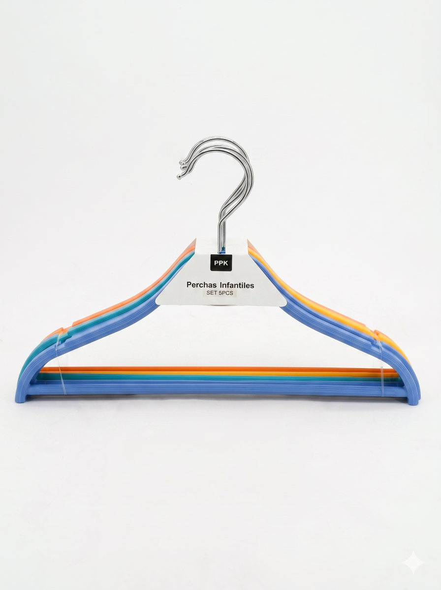 PERCHA INFANTIL MADERA COLORES - 4 O + 