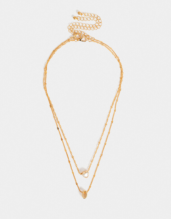 Collares Cortos Con cubic zirconia Collar Corto Cubic Inicial "o" - Dorado