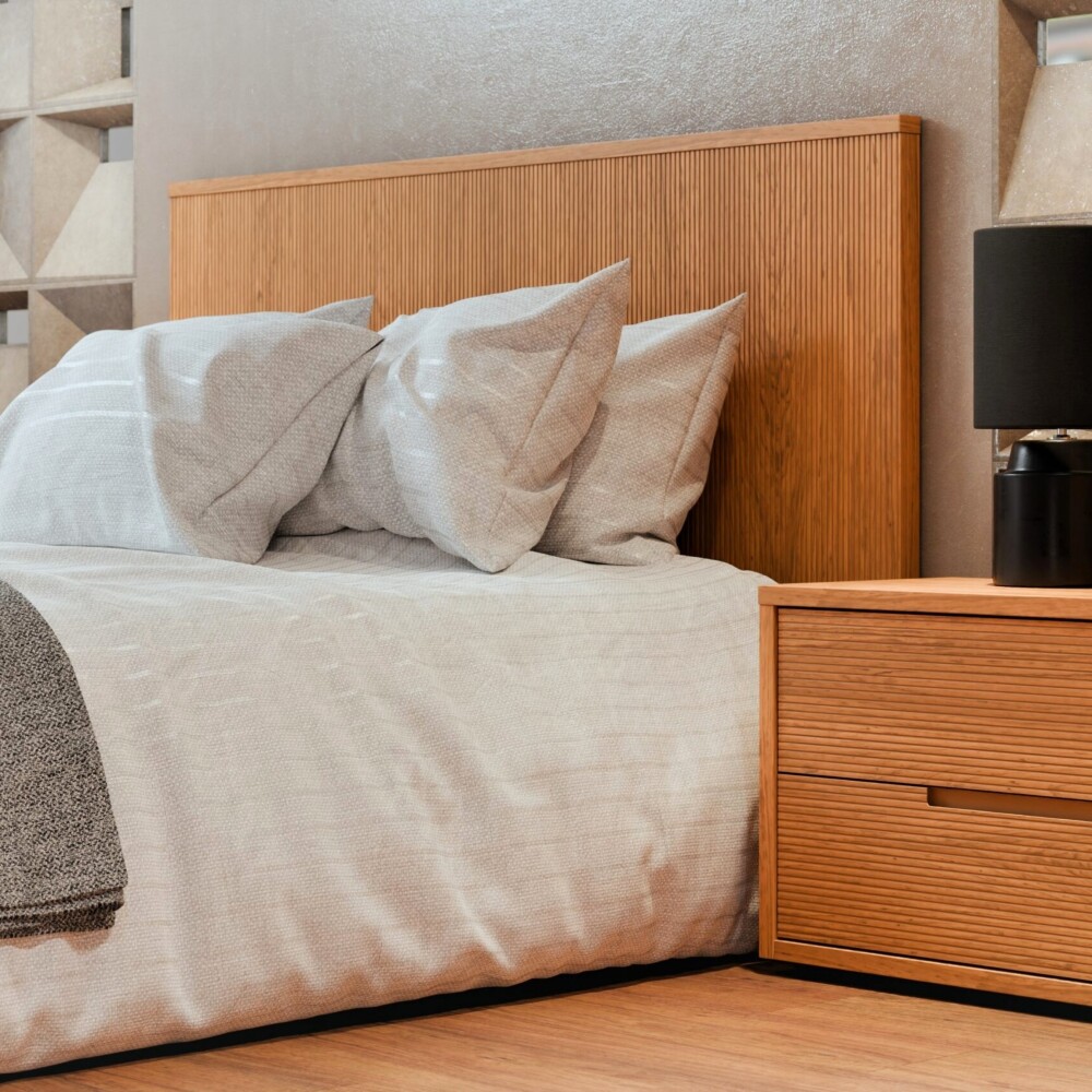 Respaldo Queen ripiado Fizz - Moderna Marrón