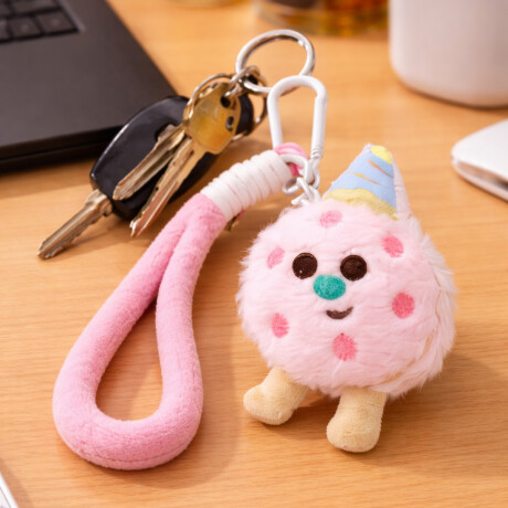 Llavero Colgante Cookie de peluche Rosado