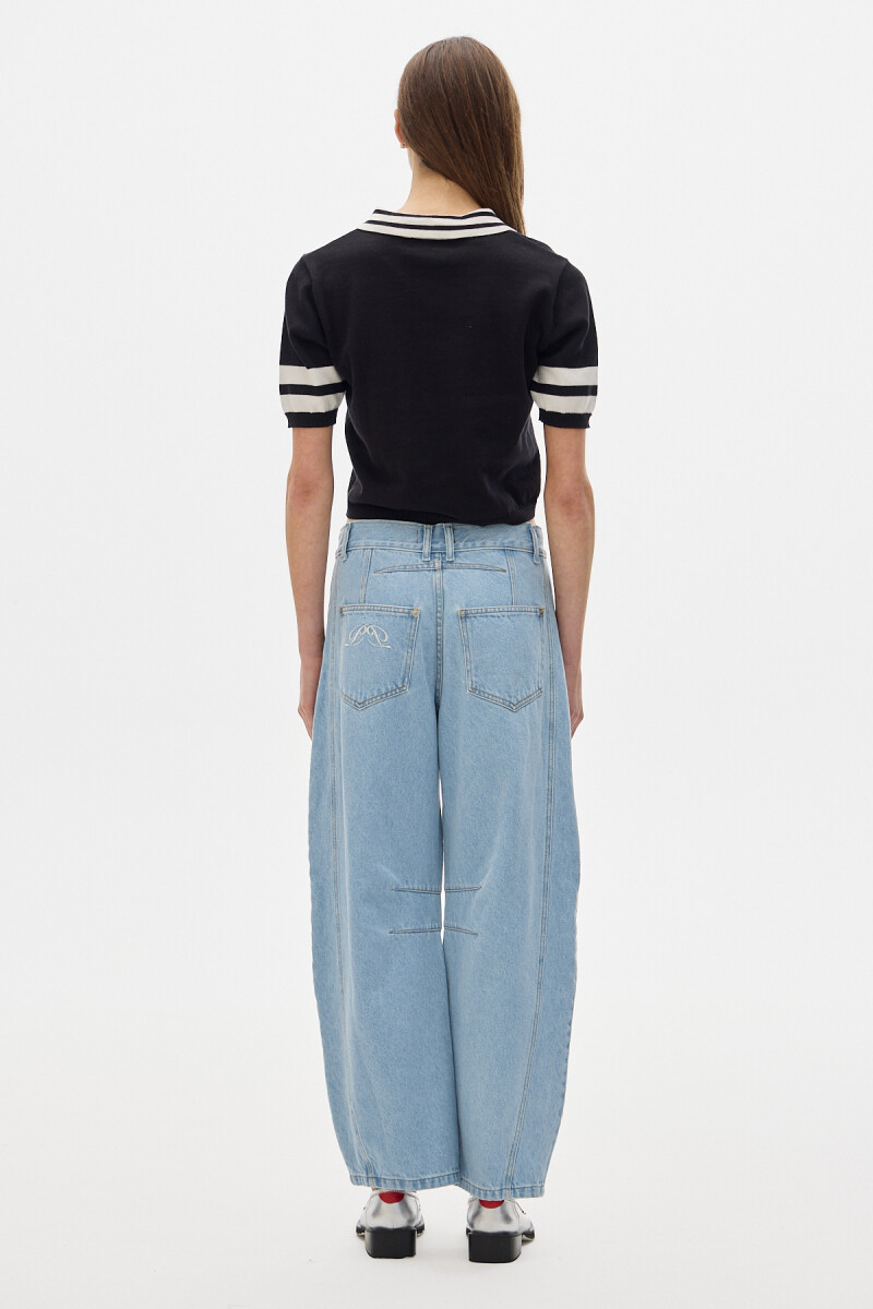 Jean Barrel Soft Baby Blue