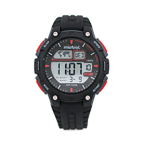 Reloj Mistral Deportivo Silicona Negro. "Producto sin caja" 0