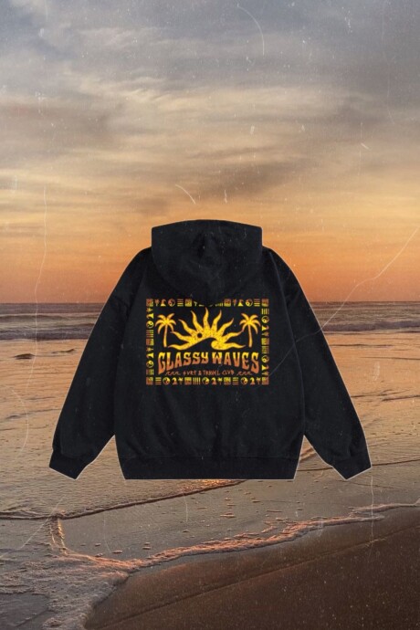 Hoodie Lava Over Fit / Negro U
