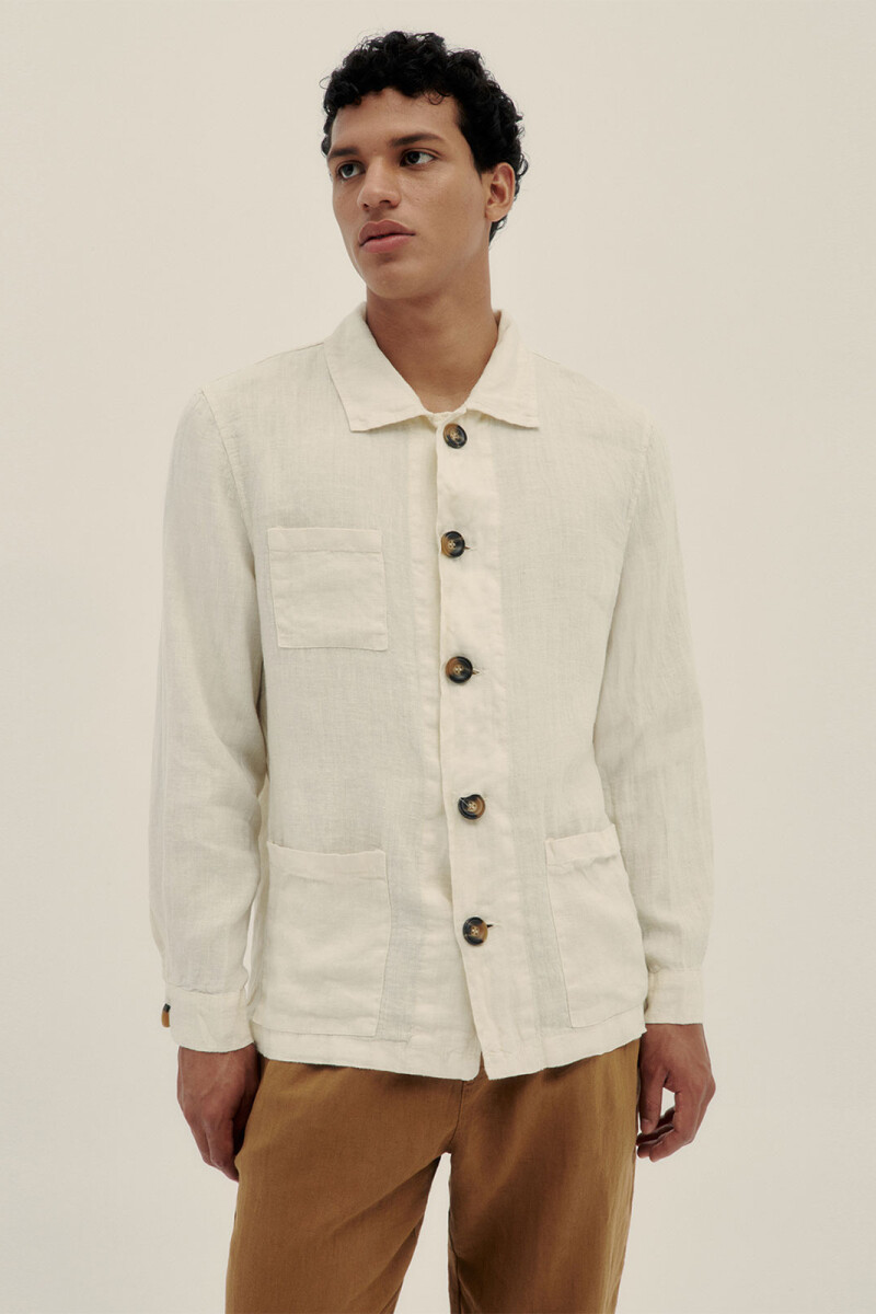 PREMIUM LINEN JACKET Cream