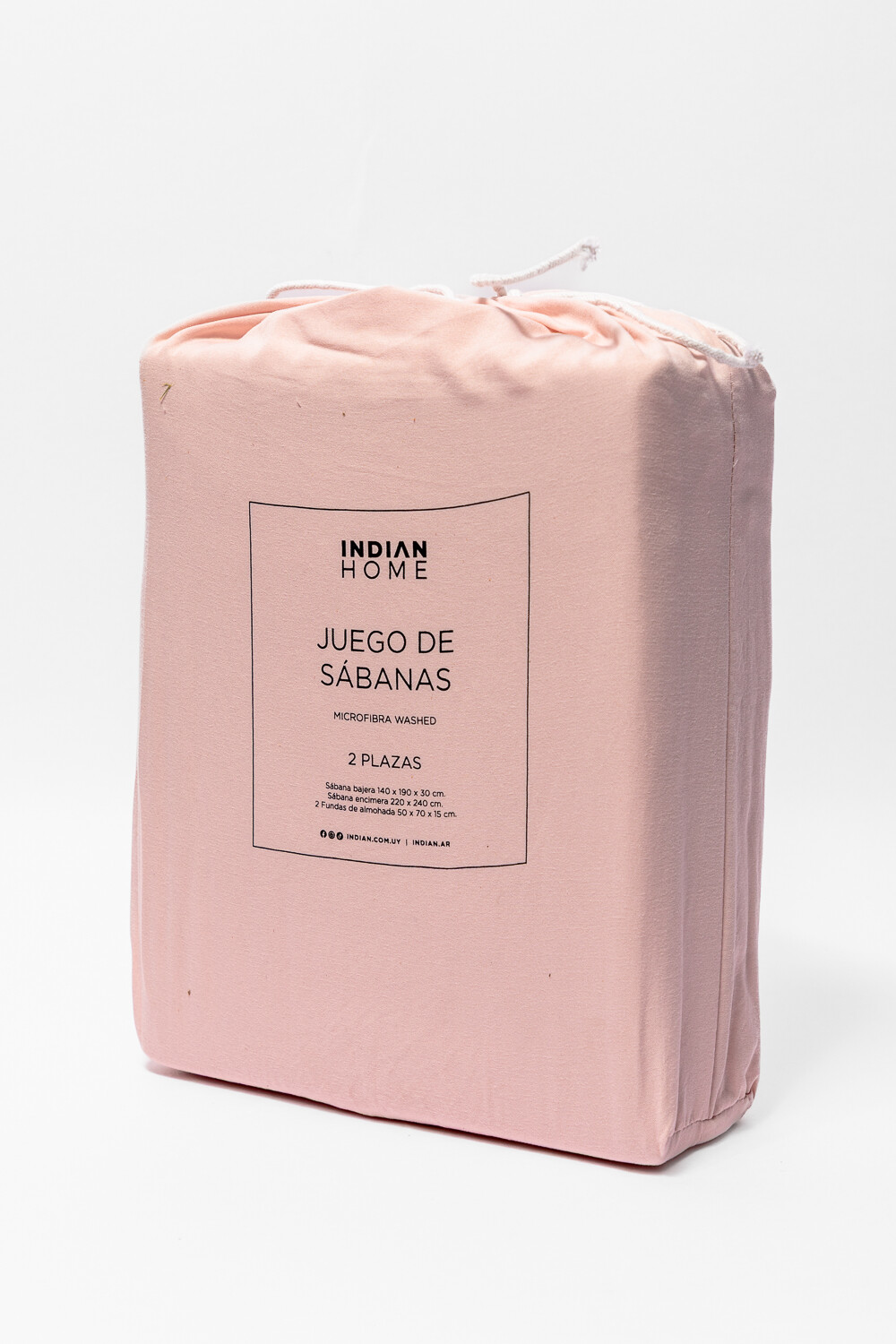 Sábanas 2 Plazas Microfibra Washed Durazno