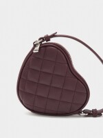 Mini Bolso De Mano Corazón burdeos